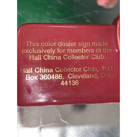 Vtg Hall China Advertising Log Display Sign Paperweight - Picture 5 of 6